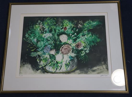 § John Piper (1903-1992) Dahlias and Ferns (L391) 17.5 x 23in.